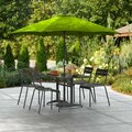 Lancaster Table & Seating 9' Moss Green Crank Lift Auto Tilt Aluminum Umbrella 164UMBTL09HG